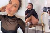 Myleene Klass puts on nude display as she strips to skimpy lingerie to tease 'something big'