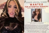 Sexy suspect's wanted poster has internet pleading her to steal their heart next