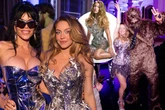 Sydney Sweeney bursts out of tiny dress as she poses with Jeff Bezos' wife