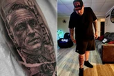 Horror fan gets 2ft tattoo of Ed Gein on his leg – but there's one major issue