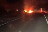 Diogo Jota horror footage shows Lamborghini engulfed in flames after fatal crash