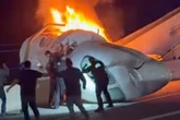 Texas plane horror as aircraft crashes into flames on motorway as motorists rush to help