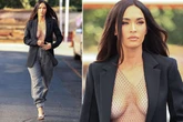 Megan Fox puts on an eye-popping display as she goes braless under gaping blazer