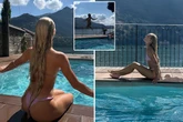 Alisha Lehmann shows off jaw-dropping football skills while wearing tiny bikini
