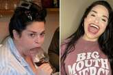 Woman with a mouth so big she can fit wine bottle in it leaves bloke in awe with wild trick