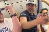 Ryanair passengers throw party in the aisle as rowdy woman 'launches bottle at flyer'
