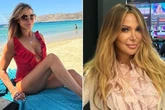 Lizzie Cundy channels her inner Pamela Anderson as she sizzles in red hot swimsuit