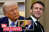 Trump and Macron grab knees and wrists in 'awkward battle for control' says expert