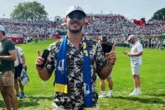 Prem icon looks unrecognisable as he supports Europe at the Ryder Cup
