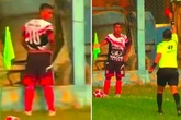 South American footballer sent off after nature calls when he's taking a corner