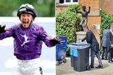 Racing fans fury as Frankie Dettori statue is hidden behind the bins at Royal Ascot