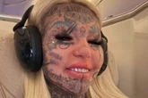 'Most tattooed woman' flies across the world for 'highly illegal' body modifications