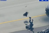 Dramatic footage shows cop killer getting wiped out during high speed chase