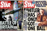 Hitler 'one ball' taunts to Battle of Britain – Daily Star's VE Day front page mock-ups