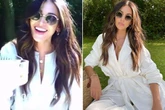 Michelle Keegan drops jaws in sophisticated white suit with plunging neckline