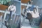 'Would-be car thief' caught with her pants down after getting them stuck on gate