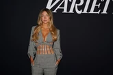 Sydney Sweeney turns heads in plunging grey suit as she talks getting 'pummelled'