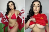 Wales' hottest fan and OnlyFans star offers cheeky treat to supporters after Euro horror