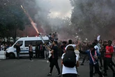 Paris Saint Germain fans riot near ground as fires set and missiles thrown at police