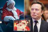 AI imagines Elon Musk taking Santa Claus' job with SpaceX sleigh and robotic workshop