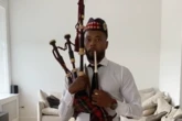 Patrice Evra plays bagpipes and wears kilt as he throws weight behind Scotland at Euro 2020
