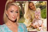 Paris Hilton stuns in floral dress as she shares first ever snap of baby girl