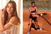 Wimbledon ace who 'quit to be lingerie model' training for return while 30 weeks pregnant