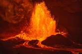 Moment Hawaii volcano spews lava 600ft in the air as 'golden glass' rains down