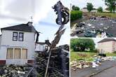 Bulldozers move in on 'Britain's most fly-tipped street' abandoned by residents