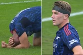 Arsenal star bloodied after sickening clash of heads during Champions League