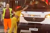 Furious woman attacks bin crew – rips off windscreen wipers and tries to climb into cab