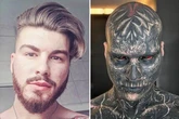 Bloke who covered almost his entire body in tattoos looks different four years ago