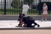 Police tackle man outside White House after Trump's National Guard takeover