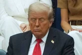 Donald Trump looks 'drowsy and exhausted' with eyes shut at as health fears grow
