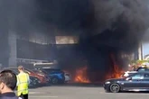 London shopping centre fire fills sky with billowing dark plumes of smoke