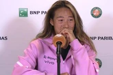 Tennis star breaks down in tears at French Open and 'needs to start all again'