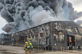 Cheshire farm fire as two massive chicken sheds left completely charred and gutted