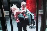 Moment sick brute walks into hotel carrying battered woman he tried to kill on a date
