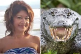Woman's casual last words after approaching an alligator while holding a glass of wine