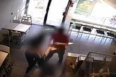 Gang of thuggish teen girls terrorise Britain's high street as chaos caught on CCTV