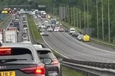 'Starving' M62 drivers stranded for 10 hours as air ambulance lands at scene