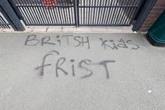 Police launch probe after badly-spelled racist graffiti appears on primary school wall