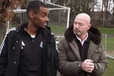 Alexander Isak's telling reaction when Alan Shearer confronted him with contract question