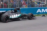 Furious George Russell throws broken car across track after crashing out of Canadian GP