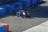 F1 driver smashes up car in crash during testing and rushed to medical centre