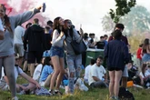 Ticketless Manchester Oasis fans rock out on 'Gallagher Hill' despite the view