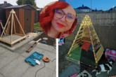 Mum quoted £200 for garden teepee makes it herself for £25