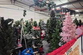 The 'charity department store' at the tip selling Halloween and Christmas items for pennies