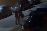 Moment woman allegedly swings knife at man in Birmingham street