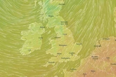 Weather maps turn up hazy yellow as -10C drop expected in hours